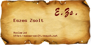 Eszes Zsolt névjegykártya
